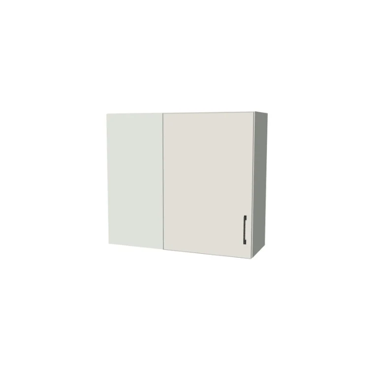 30" Wide 34" High Blind Corner Wall Cabinet - Door on Right/Left Side - (White Melamine Boxes - Flat Panel Doors)