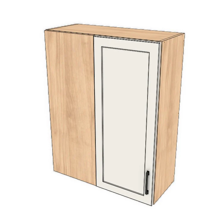 30" Wide 38" High Blind Corner Wall Cabinet - Door on Right/Left Side - (Ply Wood Boxes - Painted Doors)