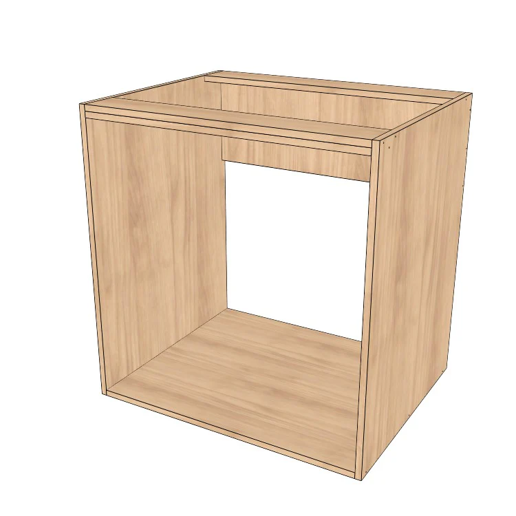 30" Wide Base Cabinet - Sink Cabinet - No Back - (Ply Wood Boxes - Painted Doors) - Image 2