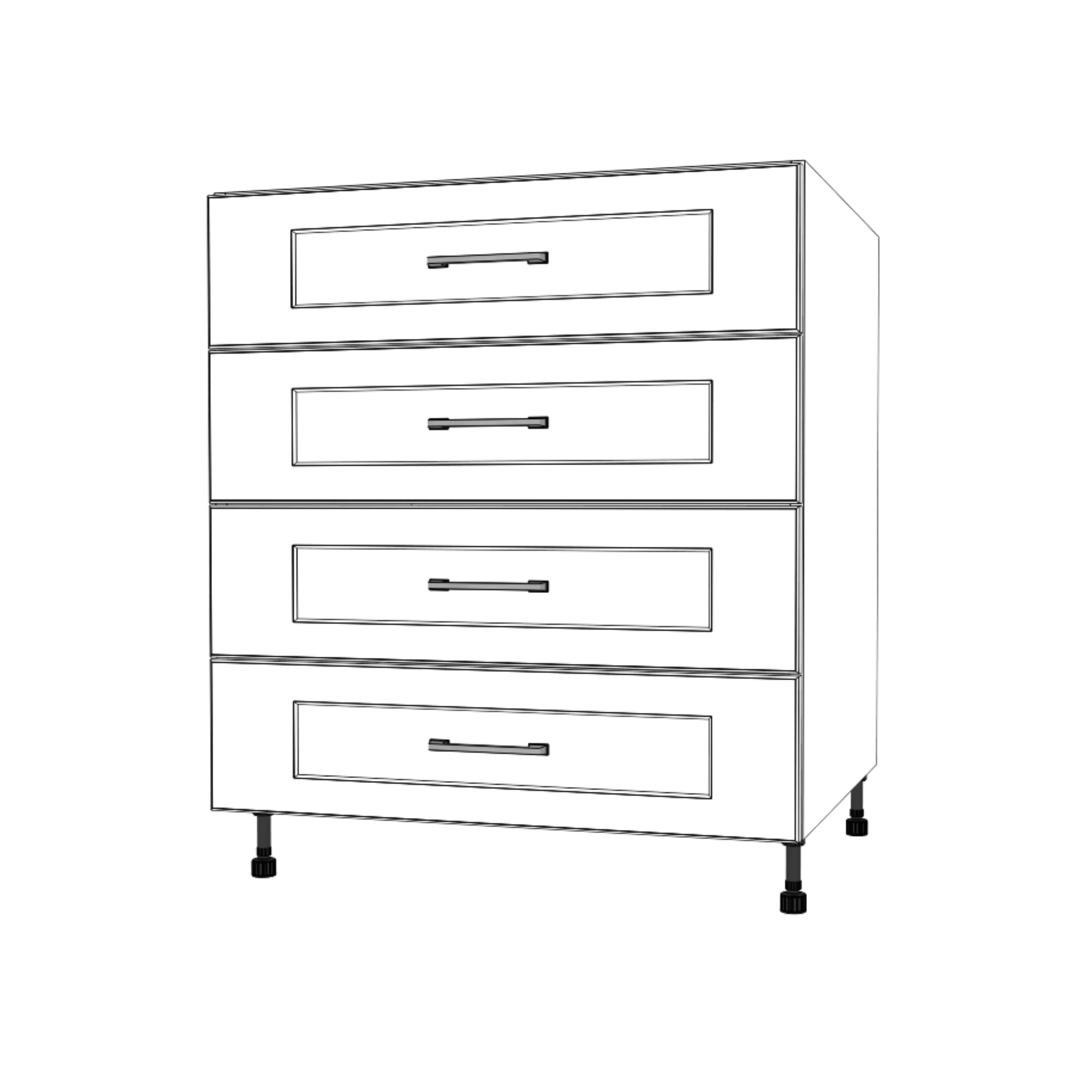 30" Wide Drawer Cabinet - Painted Doors - Image 3