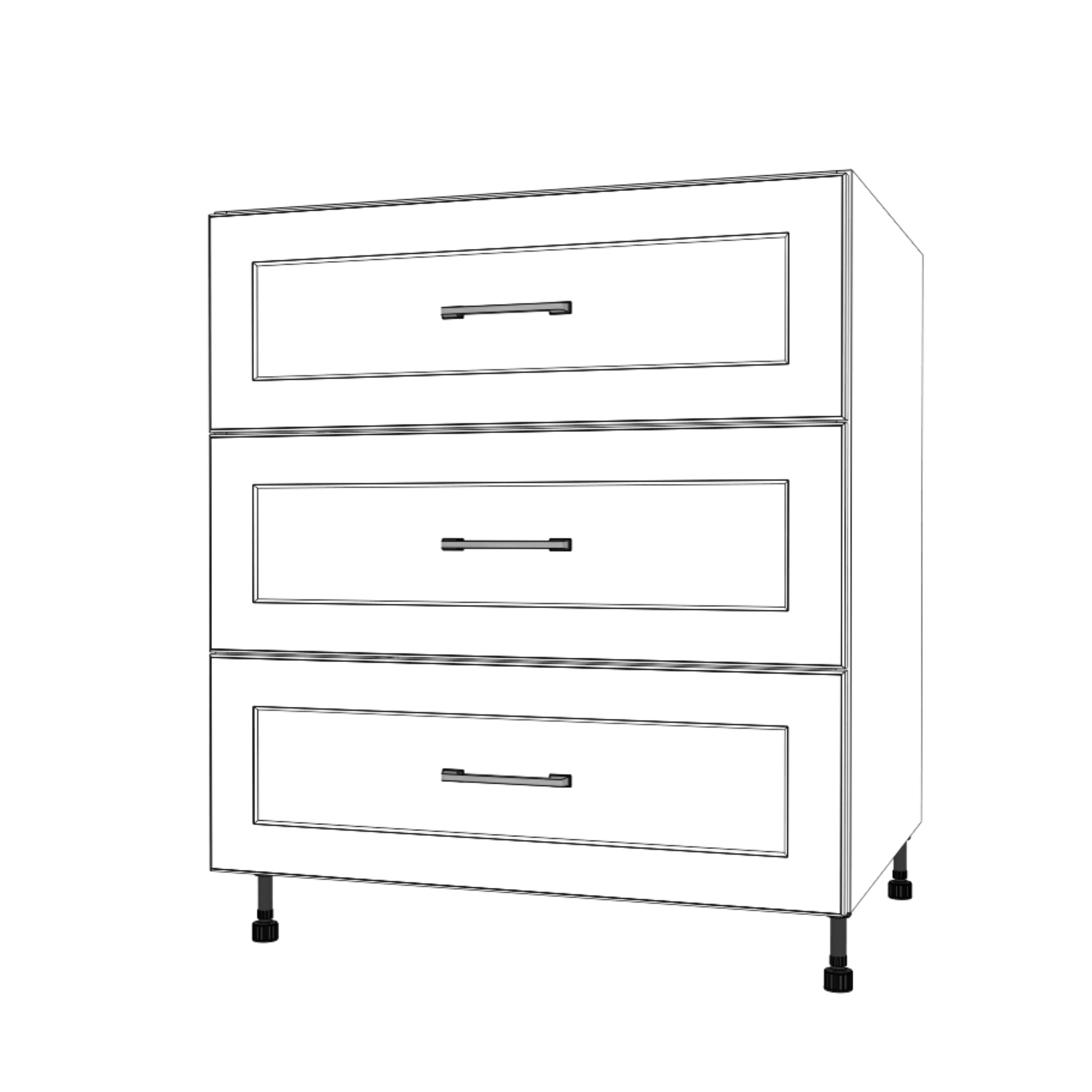 30" Wide Drawer Cabinet - Painted Doors - Image 4