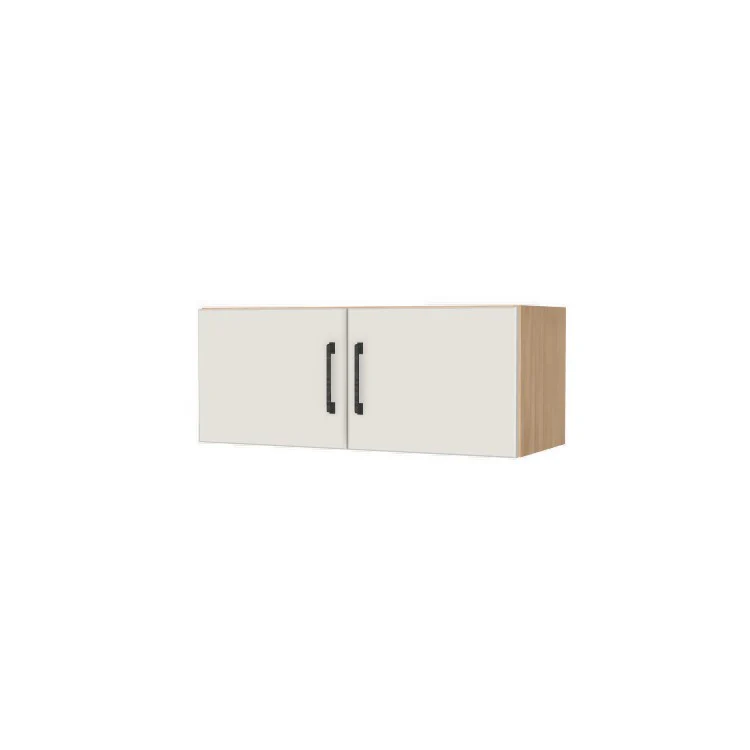 30" Wide x 12" High Fridge/Stove Cabinet - (Hardrock Maple Melamine Boxes - Flat Panel Doors)