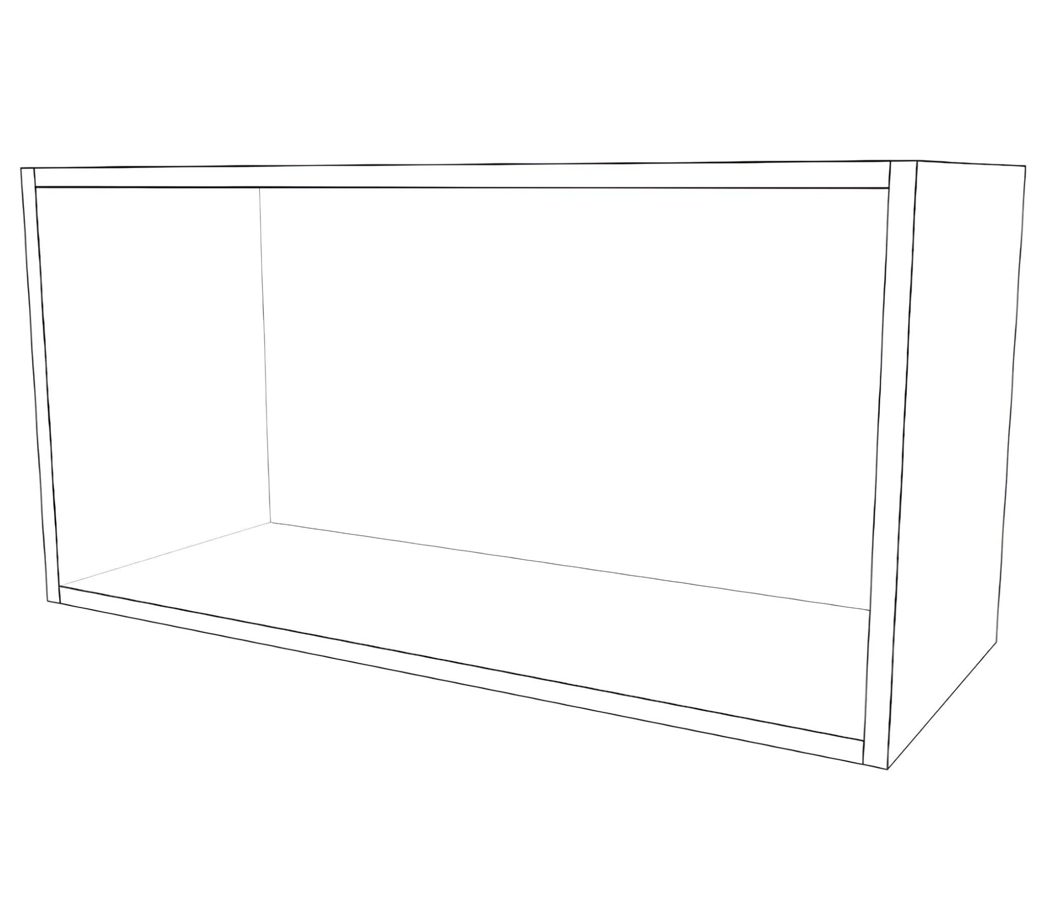 30" Wide x 15" High Fridge Cabinet - Thermofoil Doors - Image 2