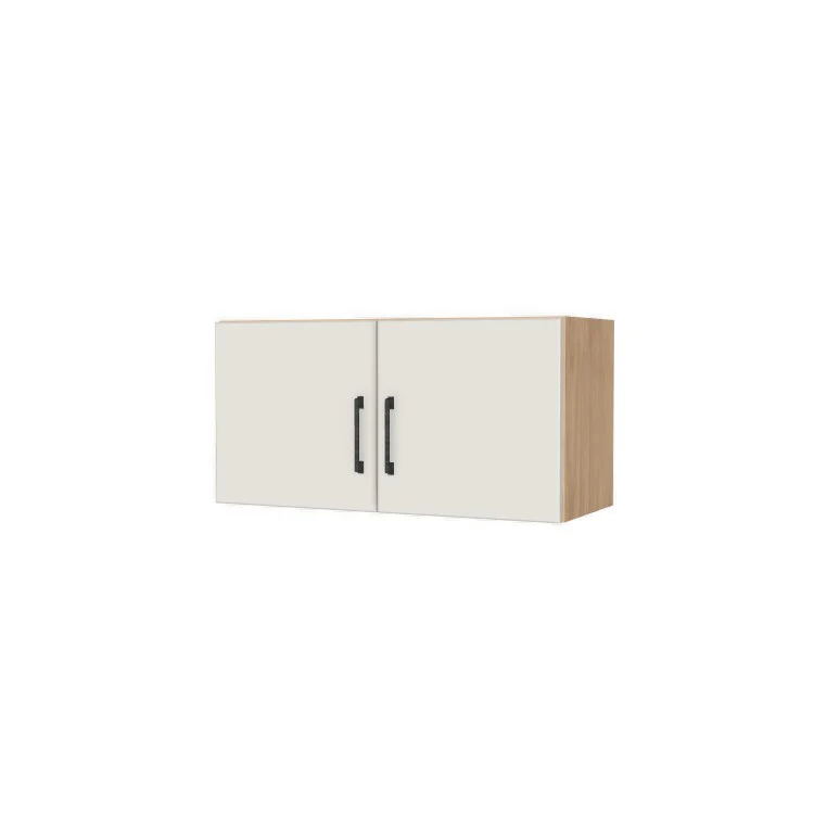 30" Wide x 15" High Fridge/Stove Cabinet - (Hardrock Maple Melamine Boxes - Flat Panel Doors)