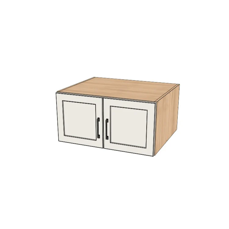 30" Wide x 15" High x 24" Deep Fridge/Stove Cabinet - (Hardrock Maple Melamine Boxes - Painted Doors)