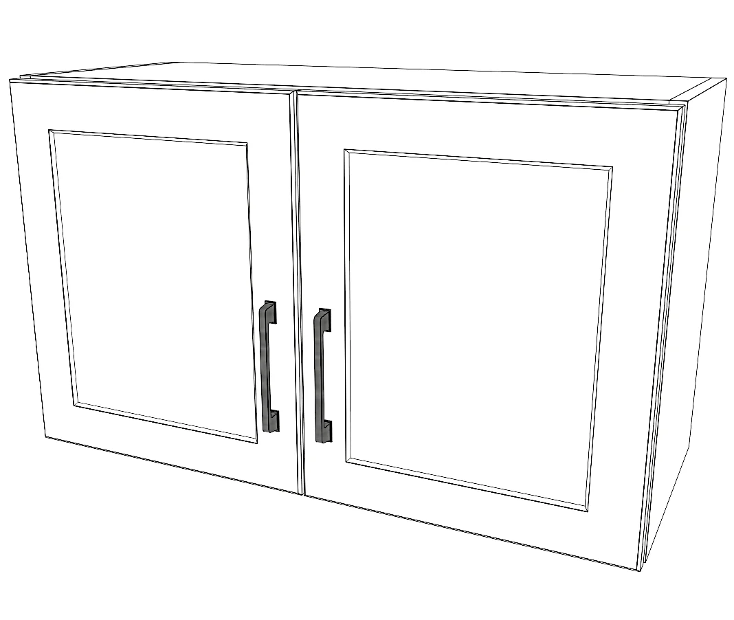 30" Wide x 18" High Fridge Cabinet - Thermofoil Doors