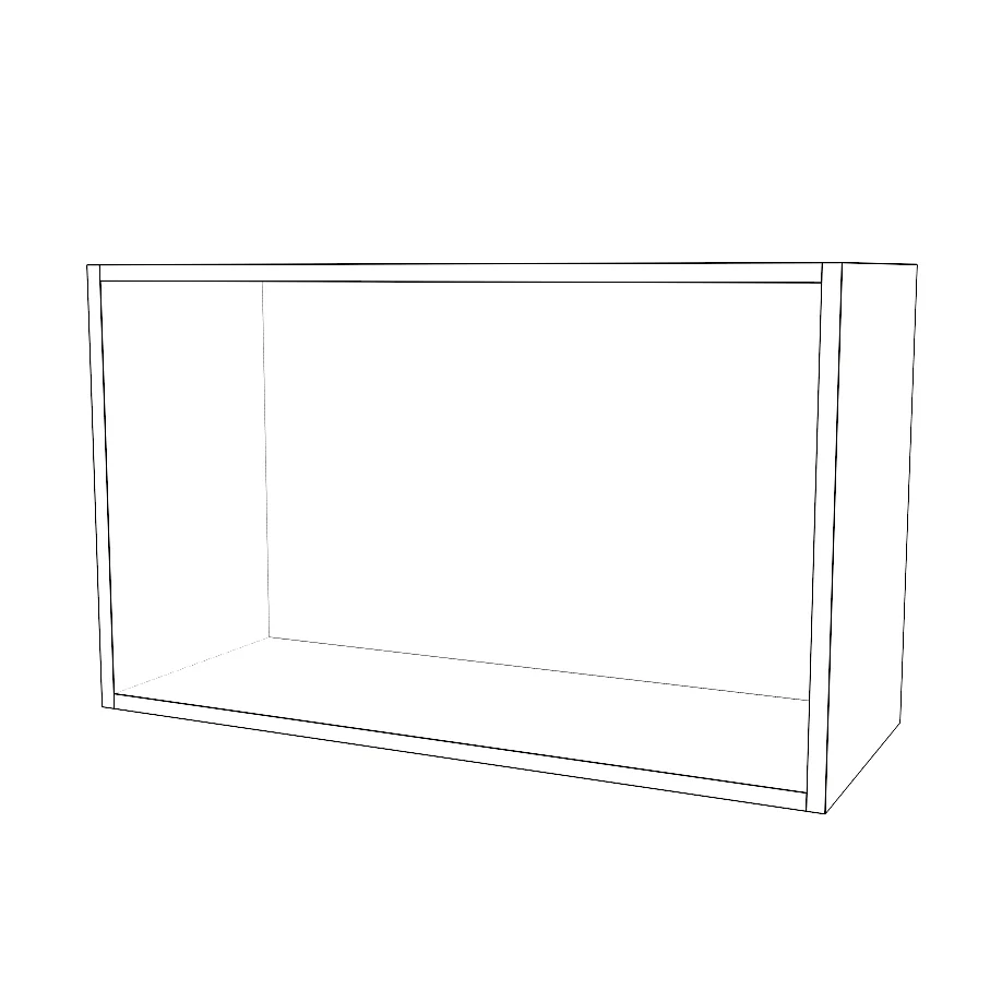30" Wide x 18" High Fridge Cabinet - Thermofoil Doors - Image 2