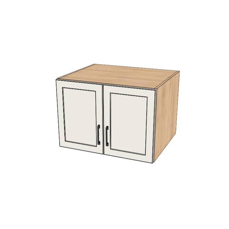 30" Wide x 21" High x 24" Deep Fridge/Stove Cabinet - (Hardrock Maple Melamine Boxes - Painted Doors)