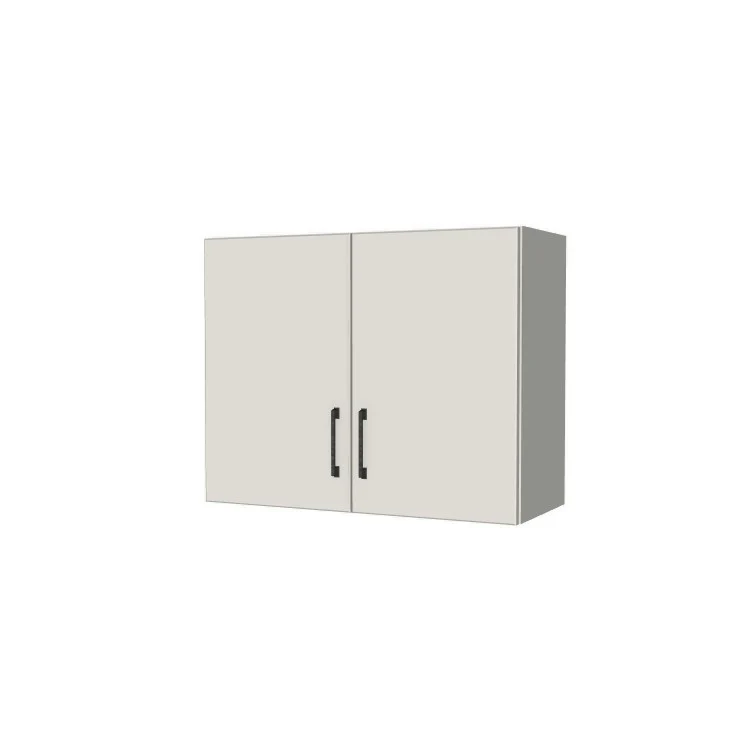 30" Wide x 24" High Fridge/Stove Cabinet - (White Melamine Boxes - Flat Panel Doors)