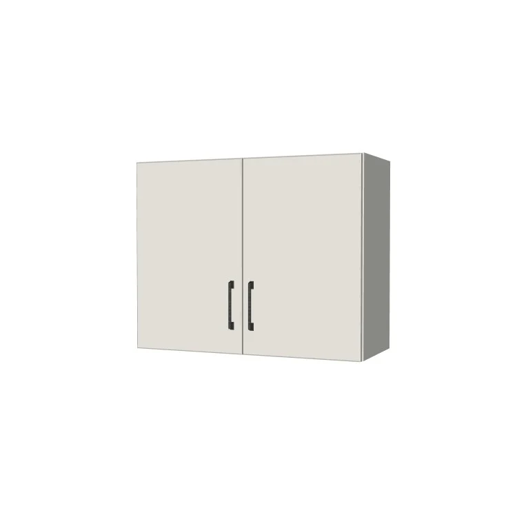 30" Wide x 24" High Wall Cabinet - (White Melamine Boxes - Flat Panel Doors)