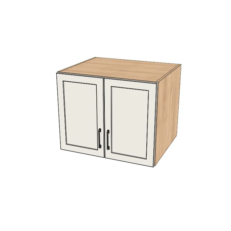 30" Wide x 24" High x 24" Deep Fridge/Stove Cabinet - (Hardrock Maple Melamine Boxes - Painted Doors)