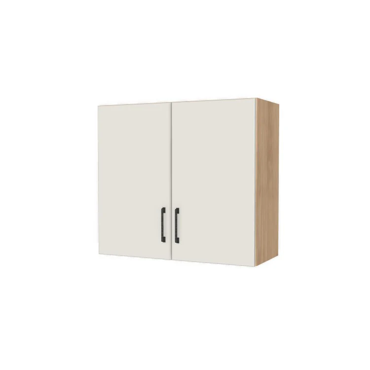 30" Wide x 27" High Fridge/Stove Cabinet - (Hardrock Maple Melamine Boxes - Flat Panel Doors)