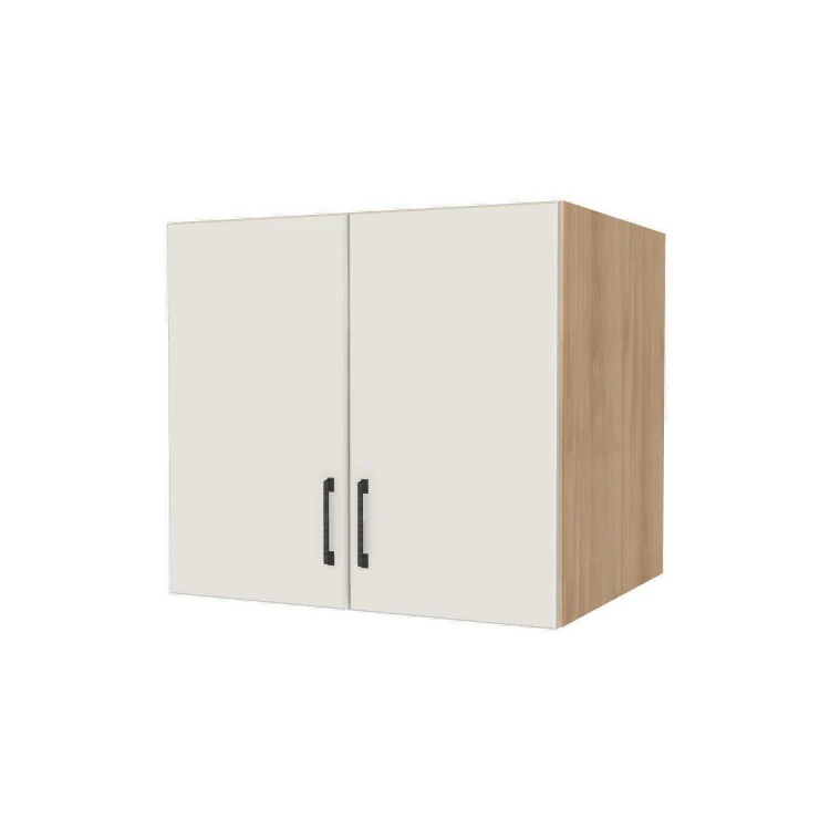 30" Wide x 27" High x 24" Deep Fridge/Stove Cabinet - (Hardrock Maple Melamine Boxes - Flat Panel Doors)