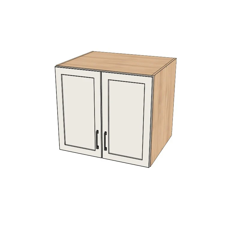 30" Wide x 27" High x 24" Deep Fridge/Stove Cabinet - (Hardrock Maple Melamine Boxes - Painted Doors)