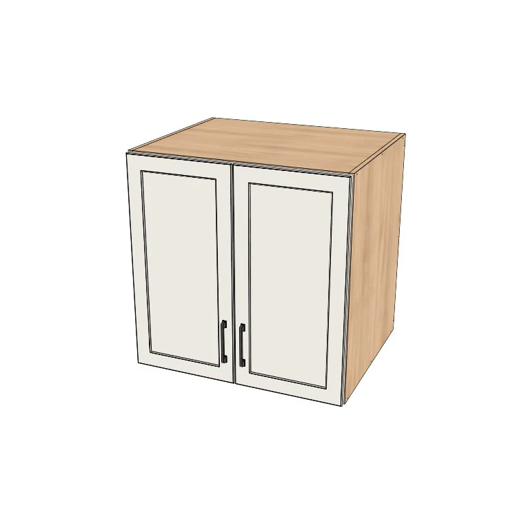 30" Wide x 30" High x 24" Deep Fridge/Stove Cabinet - (Hardrock Maple Melamine Boxes - Painted Doors)