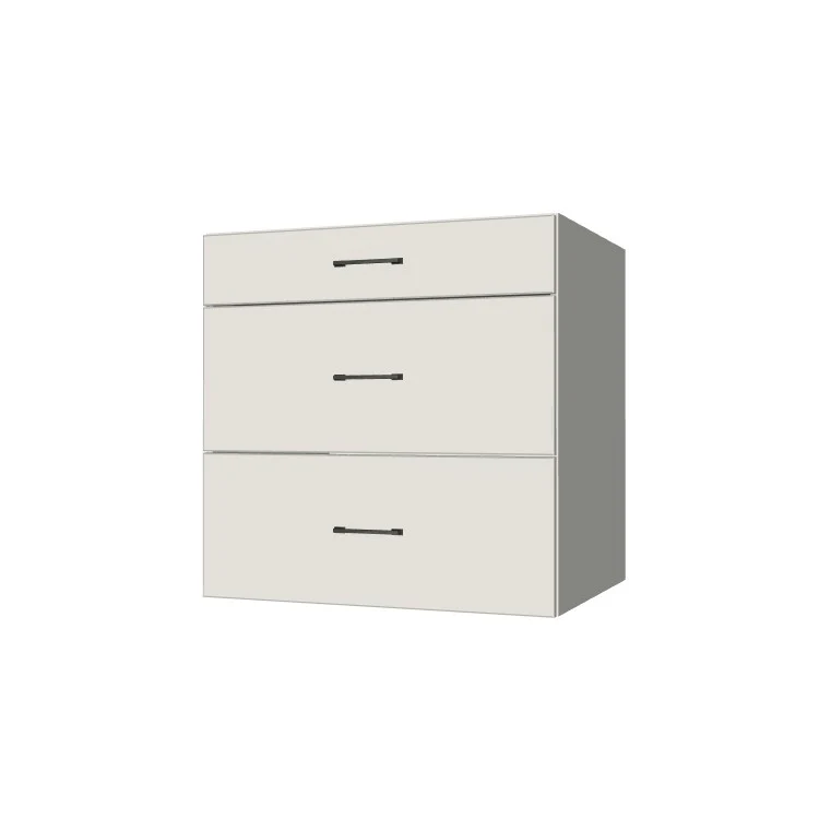 31" Wide Drawer Cabinet - (White Melamine Boxes - Flat Panel Doors)