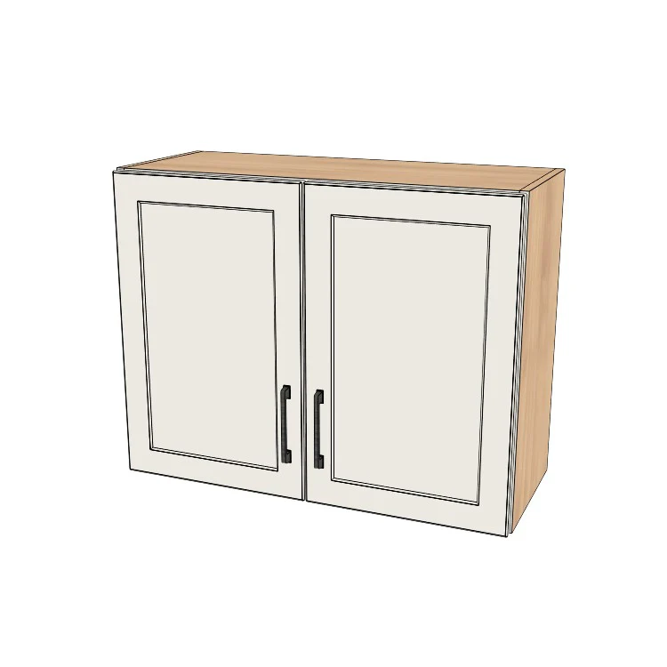 31" Wide x 24" High Wall Cabinet - (Hardrock Maple Melamine Boxes - Painted Doors)