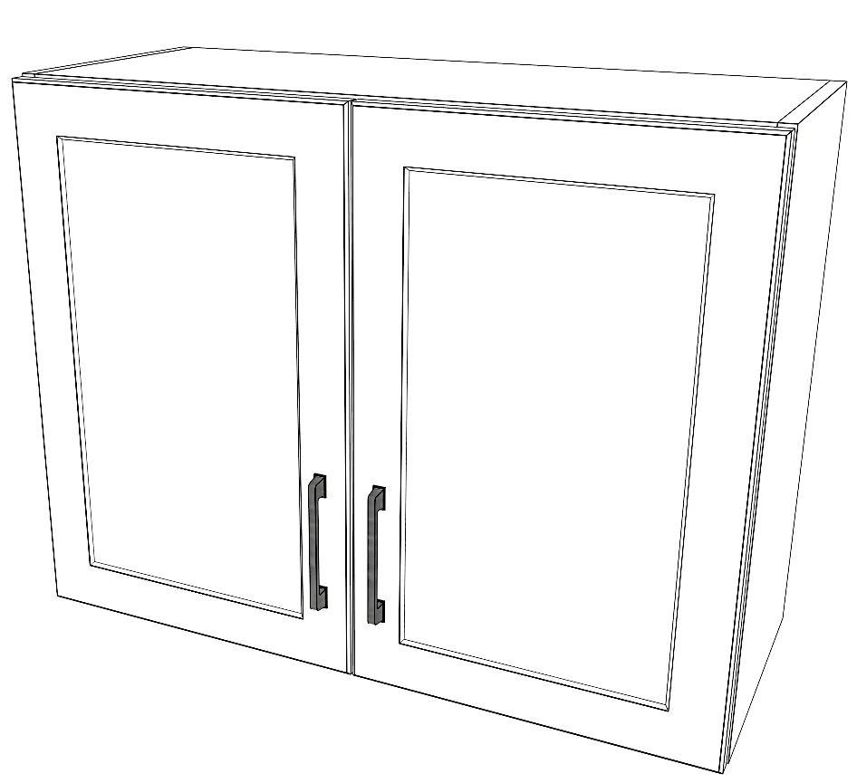 31" Wide x 24" High Wall Cabinet - Painted Doors