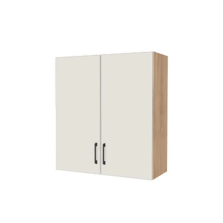 31" Wide x 34" High Wall Cabinet - (Hardrock Maple Melamine Boxes - Flat Panel Doors)