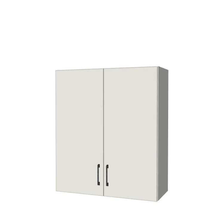 31" Wide x 36" High Wall Cabinet - (White Melamine Boxes - Flat Panel Doors)