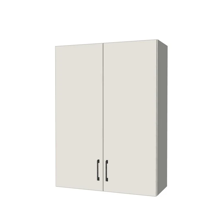 31" Wide x 42" High Wall Cabinet - (White Melamine Boxes - Flat Panel Doors)