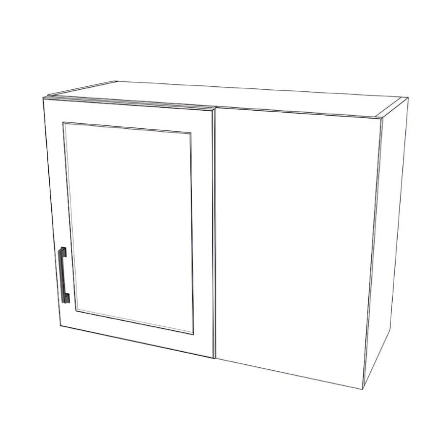 32" Wide 24" High Blind Corner Wall Cabinet - Door on Right/Left Side - Thermofoil Doors
