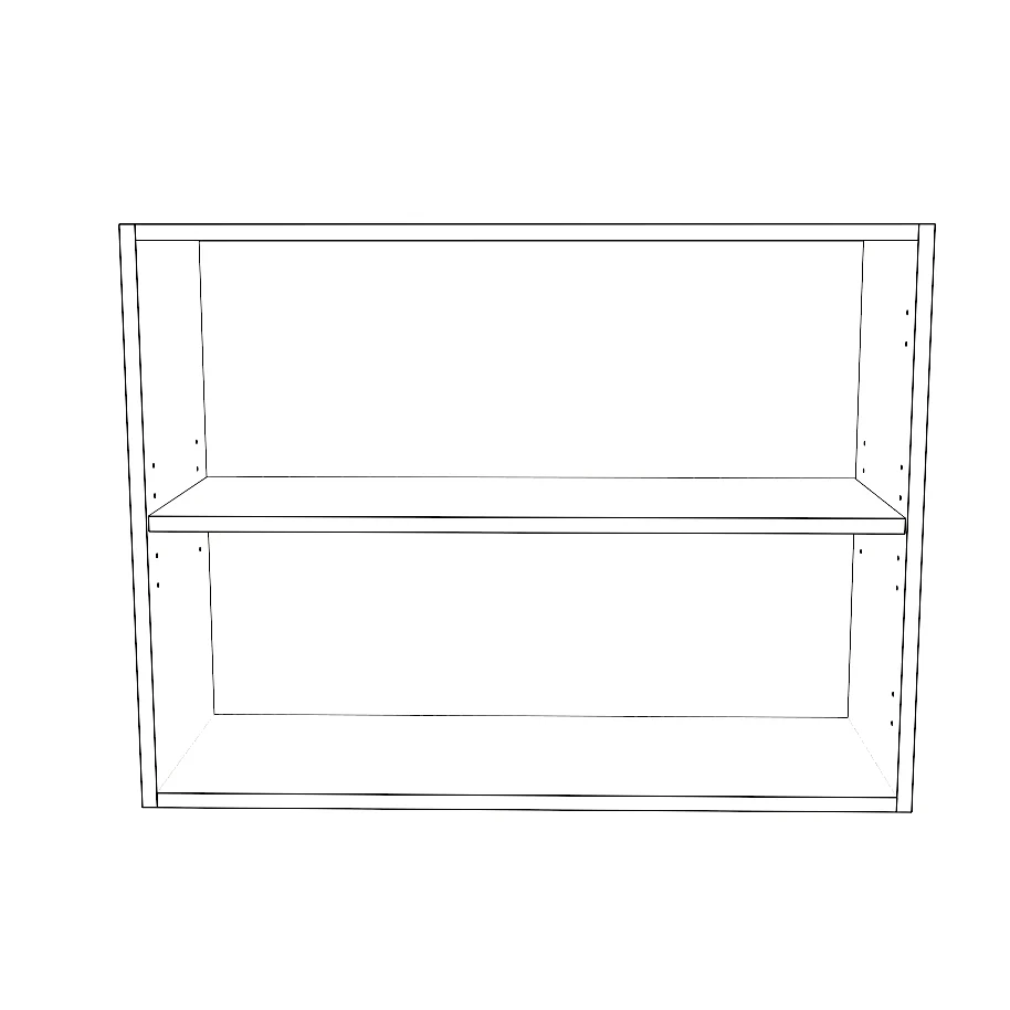 32" Wide 24" High Blind Corner Wall Cabinet - Door on Right/Left Side - Thermofoil Doors - Image 2
