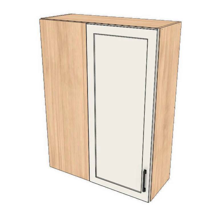 32" Wide 42" High Blind Corner Wall Cabinet - Door on Right/Left Side - (Ply Wood Boxes - Thermofoil Doors)