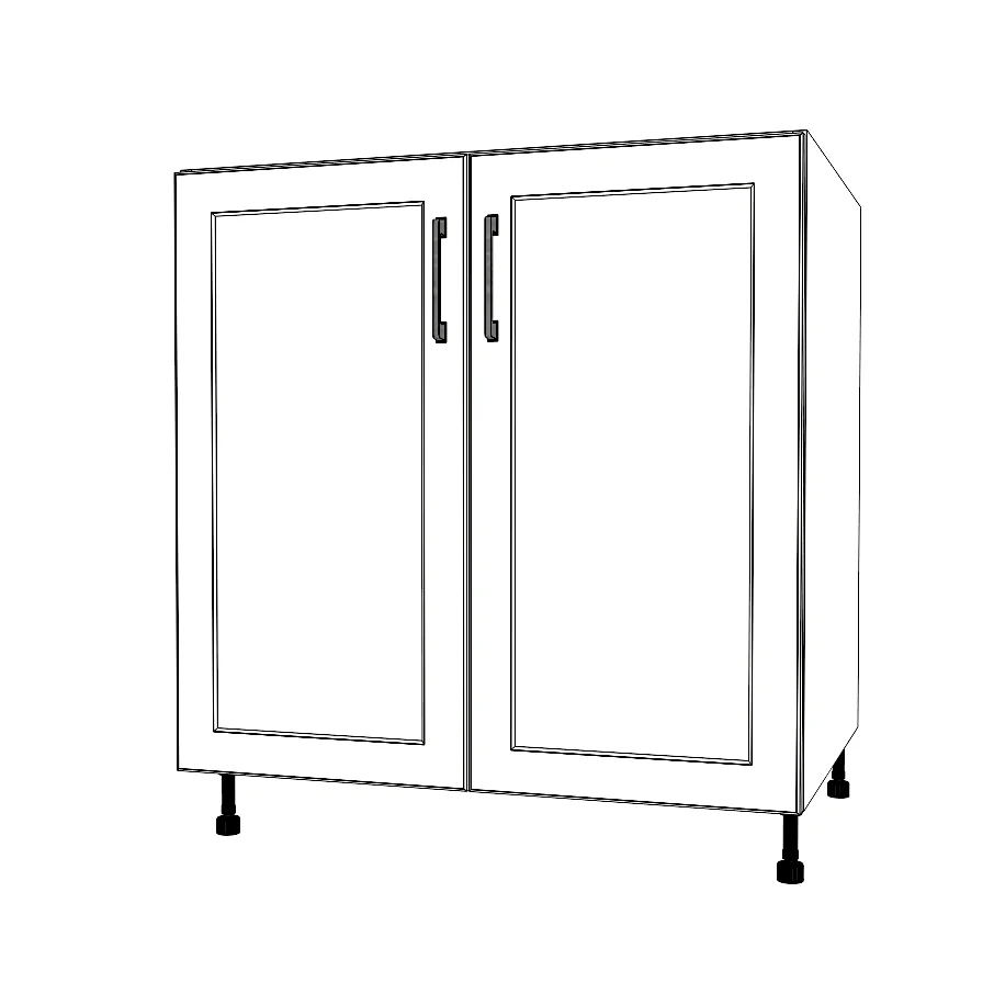 32" Wide Base Cabinet - Painted Doors - Sink Cabinet - No Back
