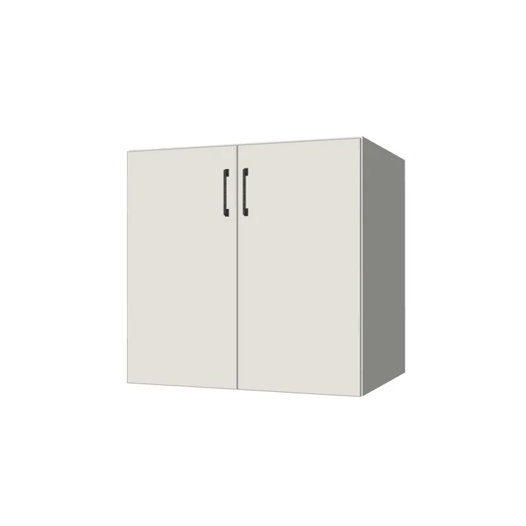 32" Wide Base Cabinet - (White Melamine Boxes - Flat Panel Doors)