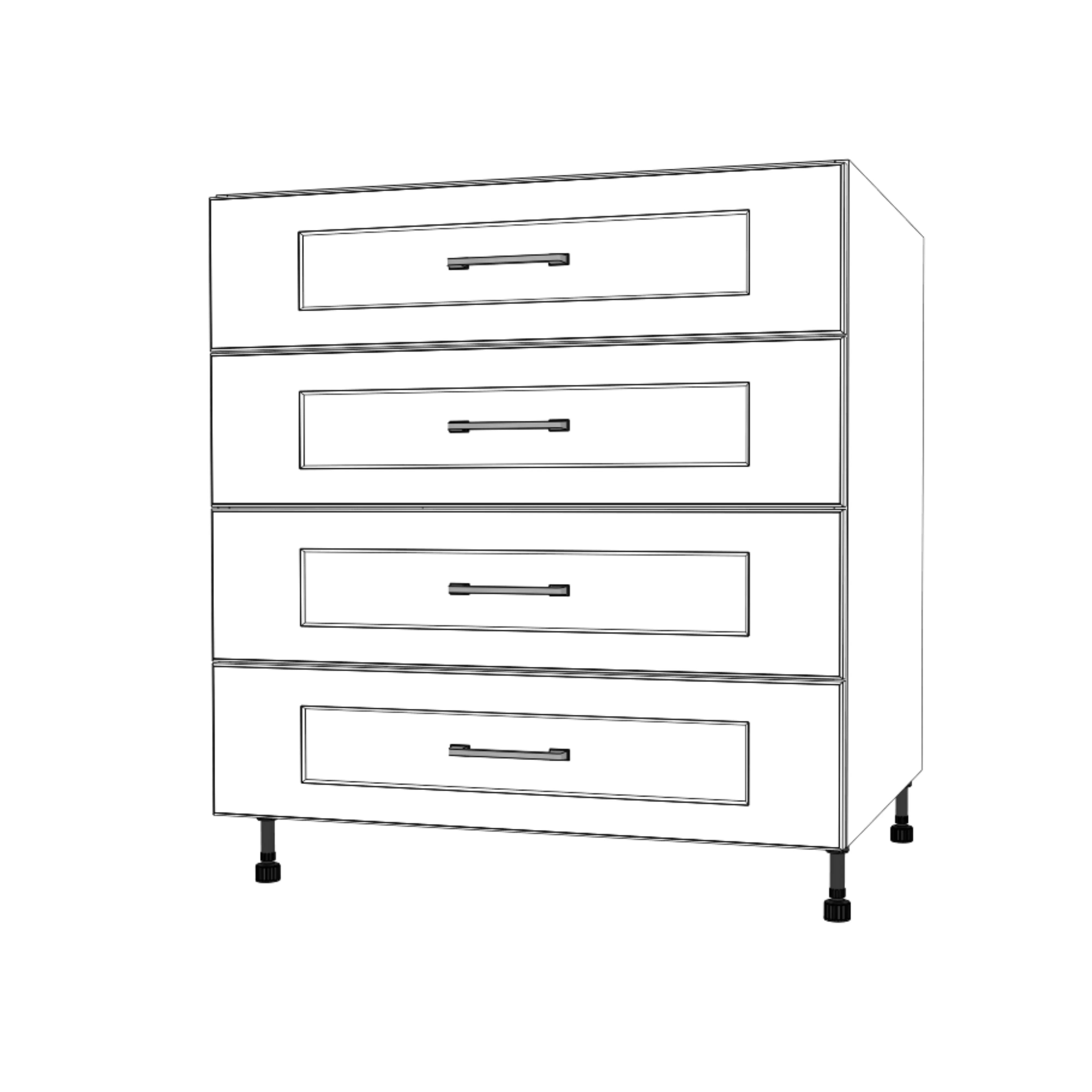 32" Wide Drawer Cabinet - Painted Doors - Image 3