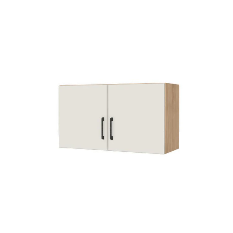 32" Wide x 18" High Fridge/Stove Cabinet - (Hardrock Maple Melamine Boxes - Flat Panel Doors)