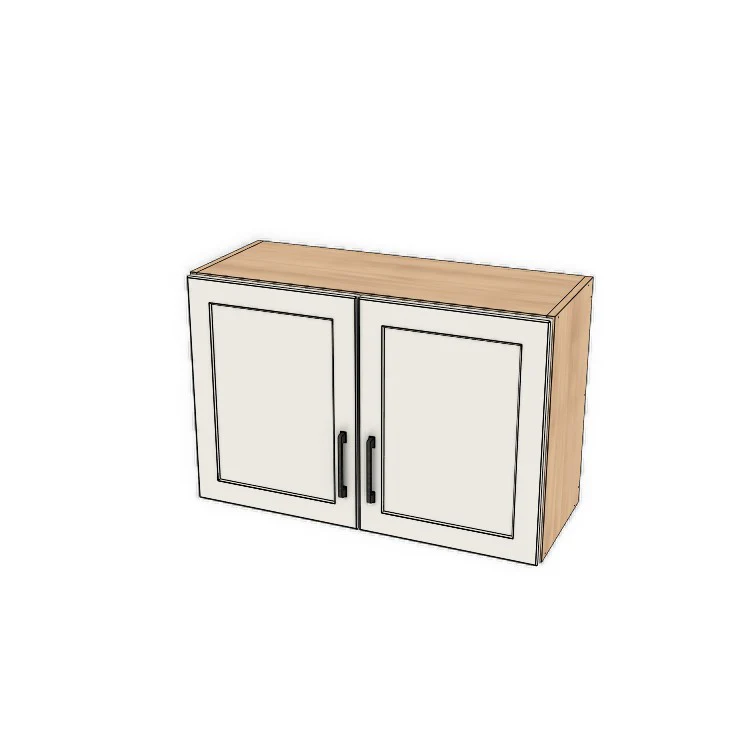32" Wide x 21" High Fridge/Stove Cabinet - (Hardrock Maple Melamine Boxes - Painted Doors)