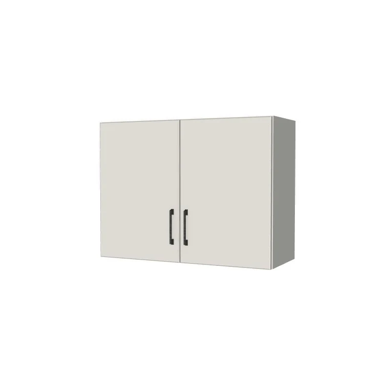 32" Wide x 24" High Fridge/Stove Cabinet - (White Melamine Boxes - Flat Panel Doors)