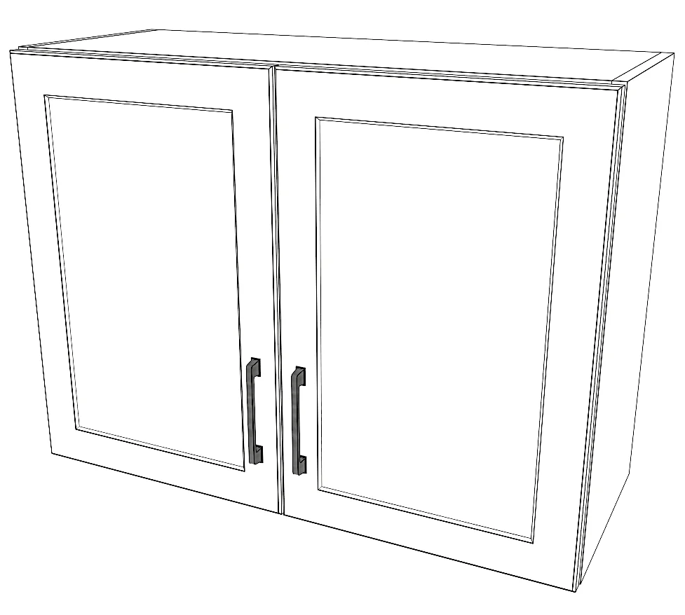 32" Wide x 24" High Wall Cabinet - Thermofoil Doors