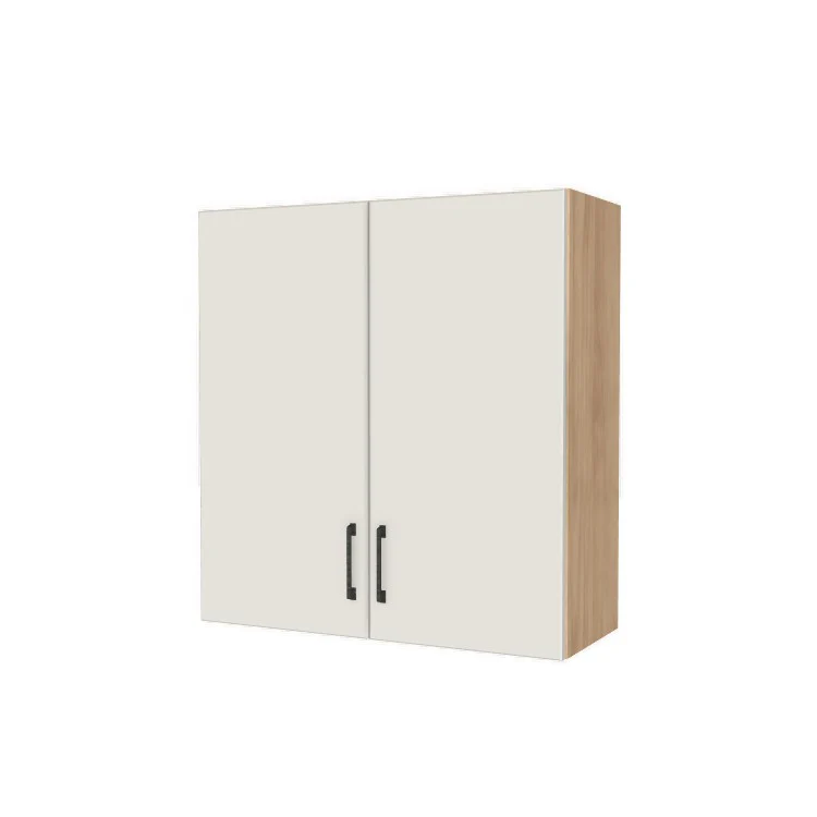 32" Wide x 34" High Wall Cabinet - (Hardrock Maple Melamine Boxes - Flat Panel Doors)