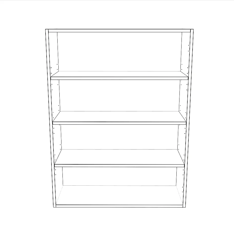 32" Wide x 42" High Wall Cabinet - Thermofoil Doors - Image 2