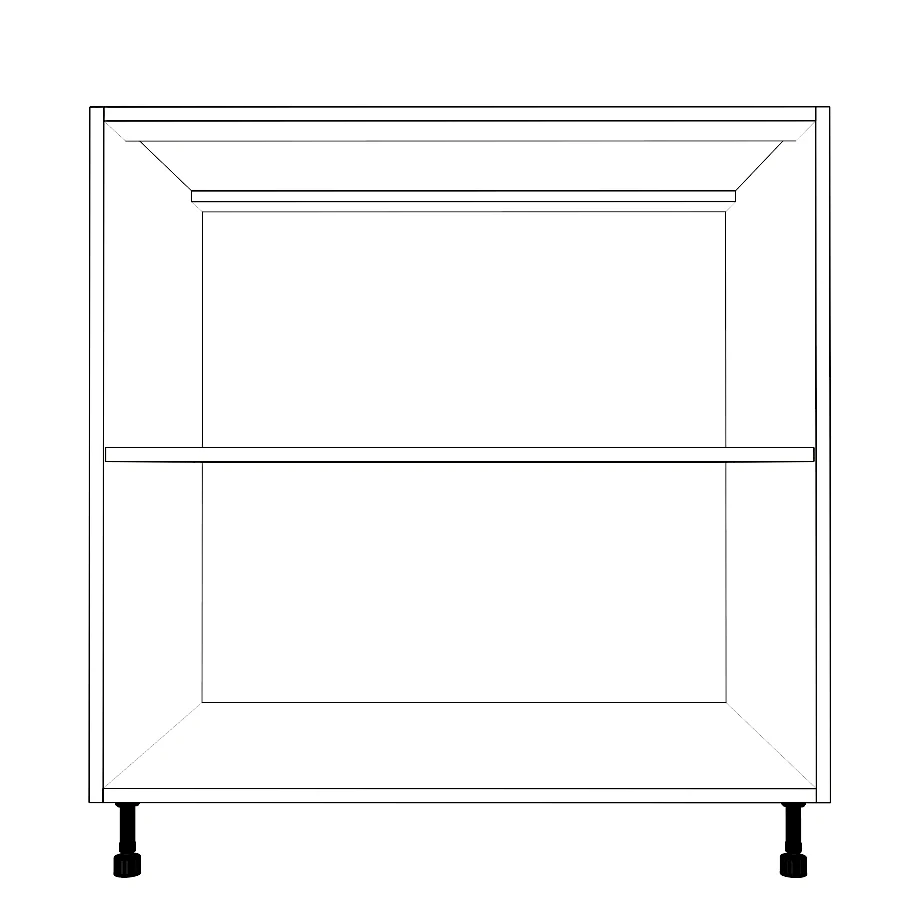 33" Wide Base Cabinet - Painted Doors - Image 2