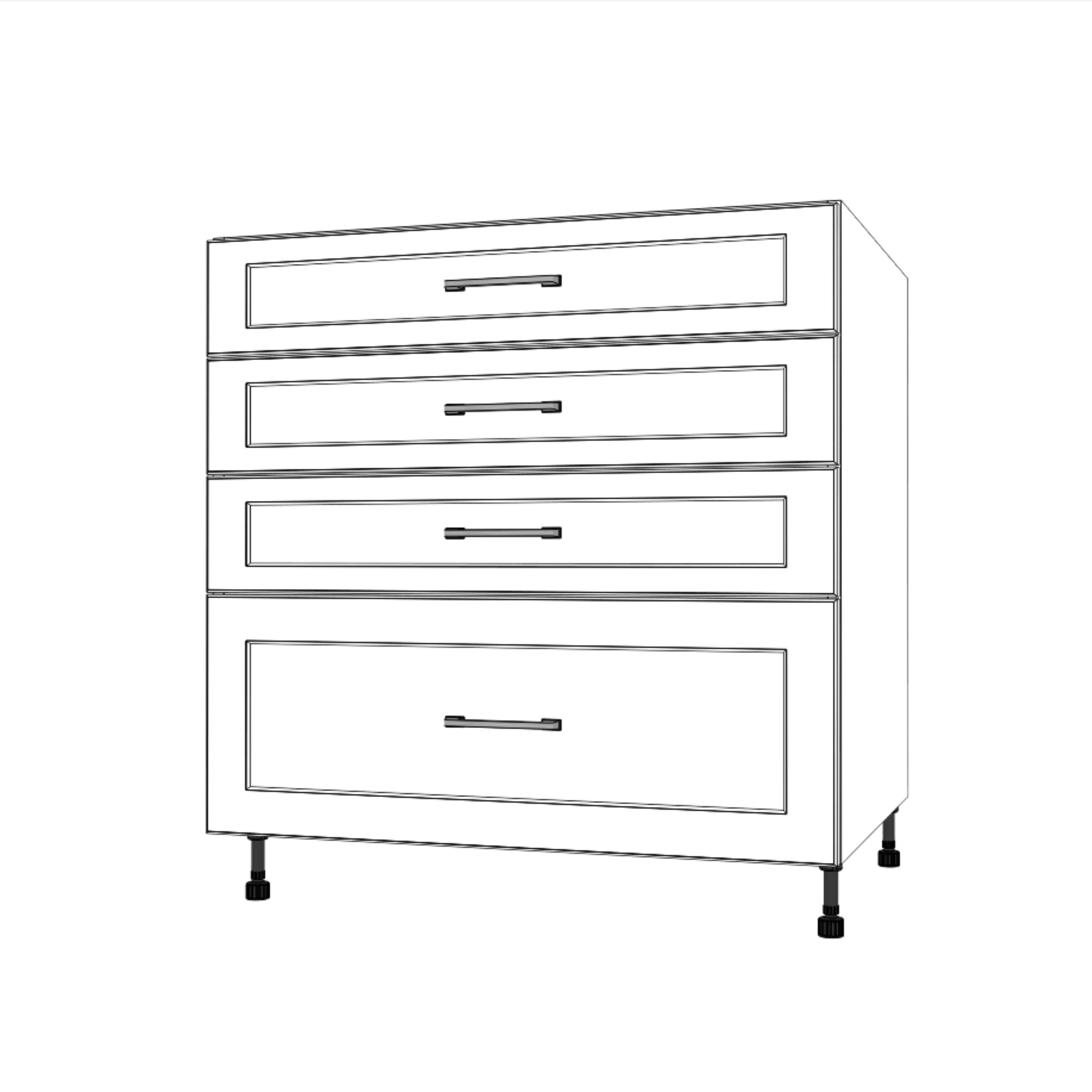 33" Wide Drawer Cabinet - Thermofoil Doors - Image 2