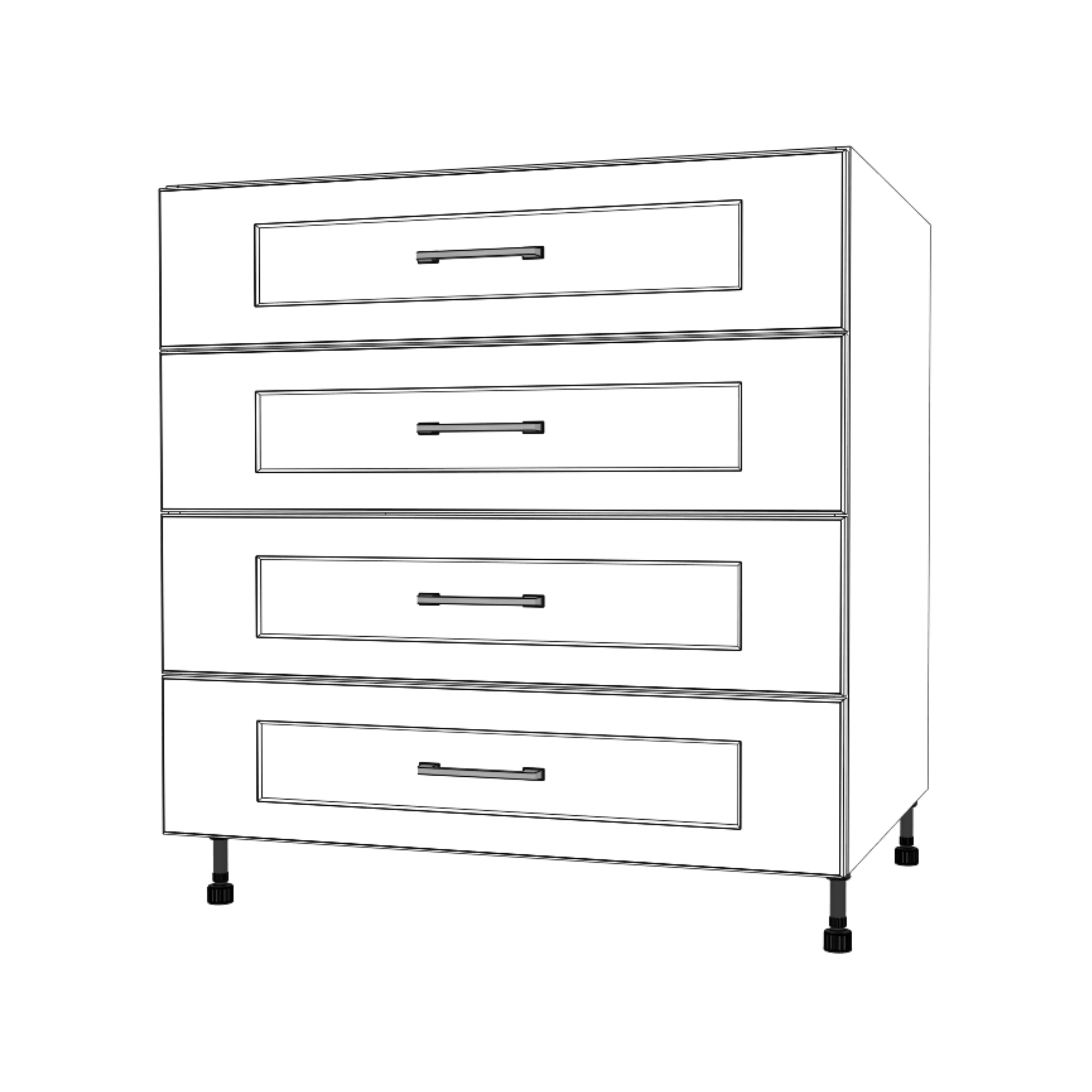 33" Wide Drawer Cabinet - Thermofoil Doors - Image 3