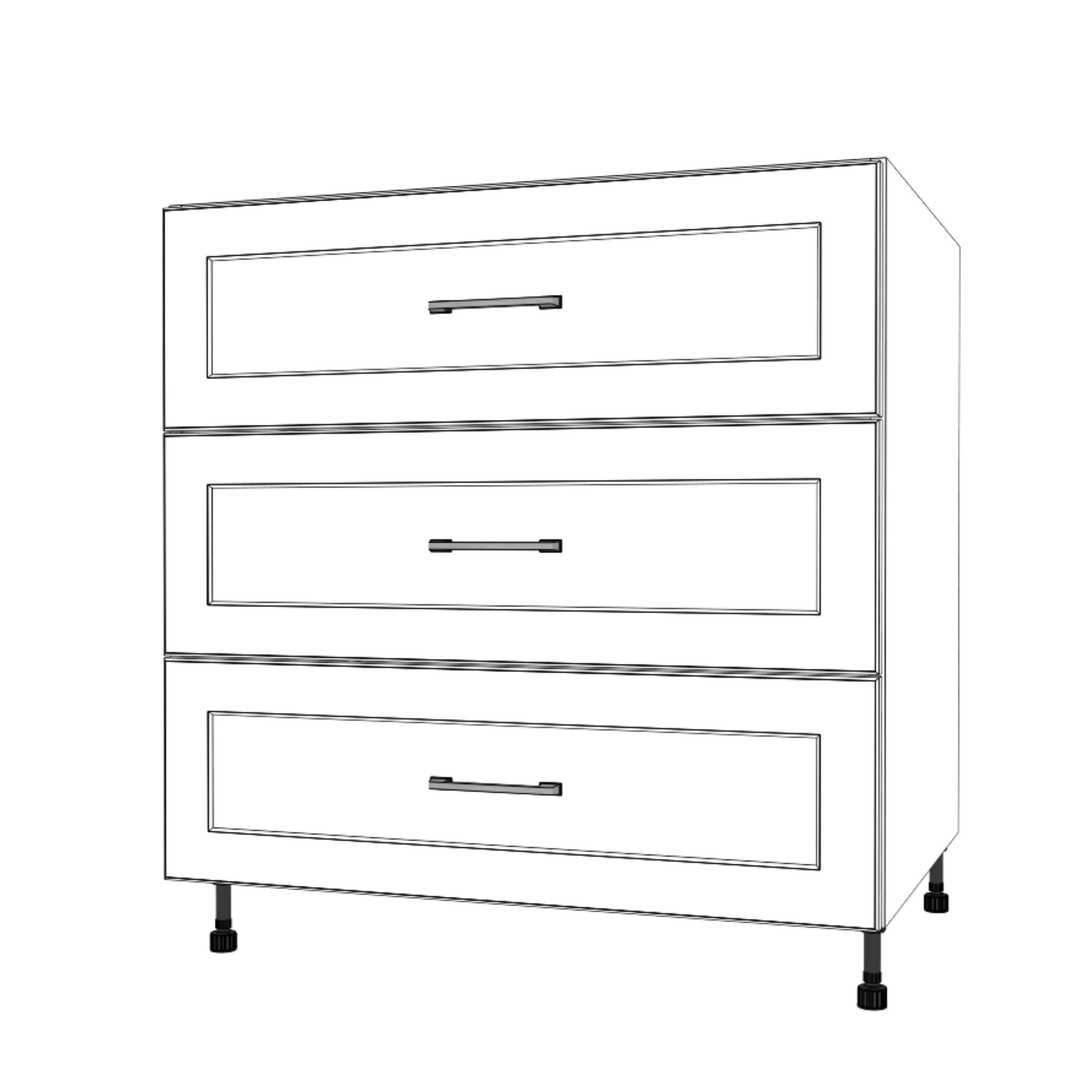 33" Wide Drawer Cabinet - Thermofoil Doors - Image 4