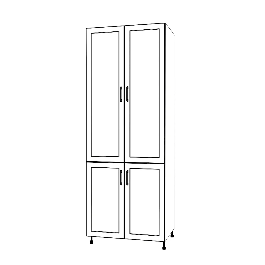 33" Wide Tall Pantry Cabinet - Painted Doors