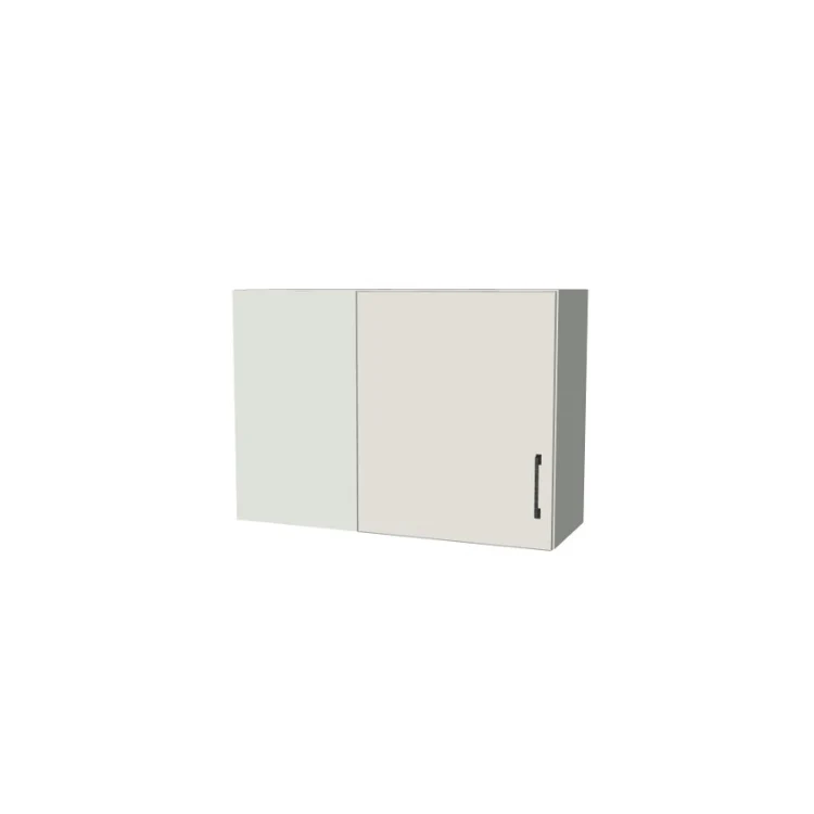 34" Wide 24" High Blind Corner Wall Cabinet - Door on Right/Left Side - (White Melamine Boxes - Flat Panel Doors)