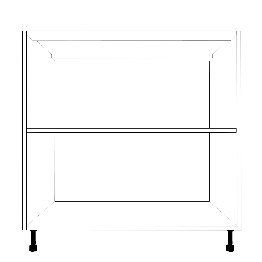 34" Wide Base Cabinet - Thermofoil Doors - Image 2