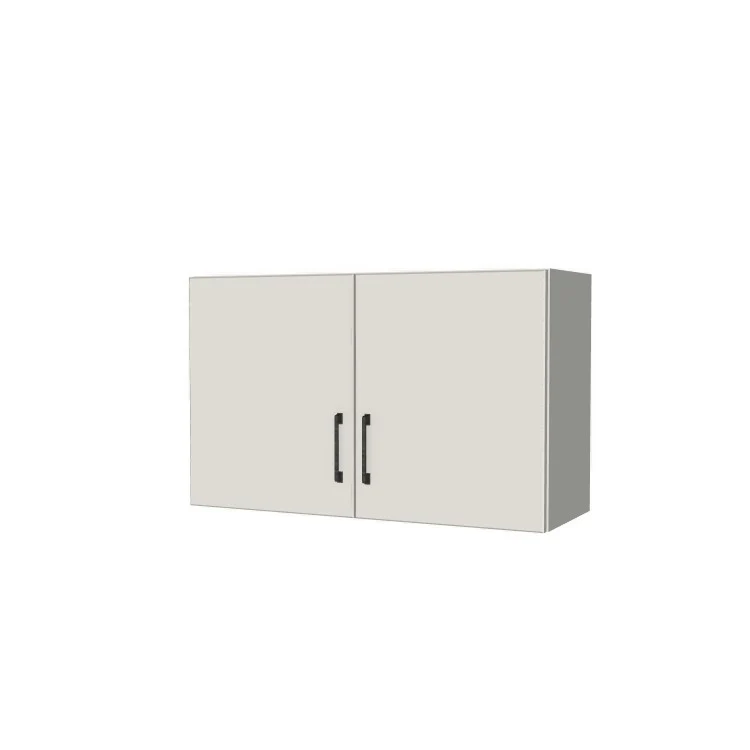 34" Wide x 21" High Fridge/Stove Cabinet - (White Melamine Boxes - Flat Panel Doors)