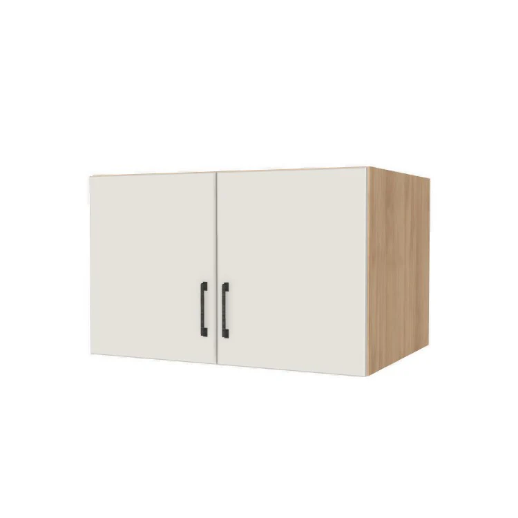 34" Wide x 21" High x 24" Deep Fridge/Stove Cabinet - (Hardrock Maple Melamine Boxes - Flat Panel Doors)