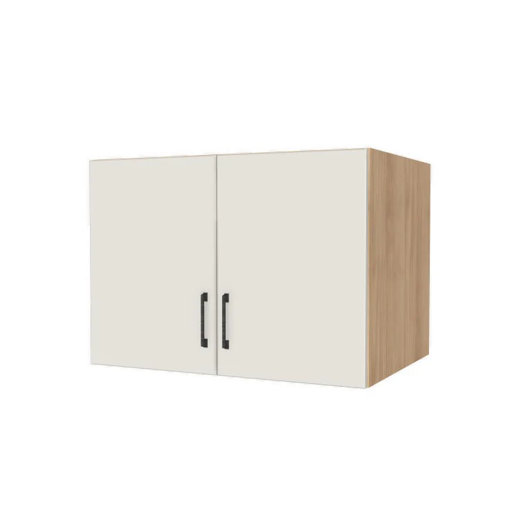 34" Wide x 24" High x 24" Deep Fridge/Stove Cabinet - (Hardrock Maple Melamine Boxes - Flat Panel Doors)