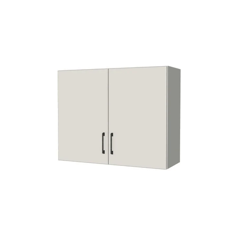 34" Wide x 27" High Fridge/Stove Cabinet - (White Melamine Boxes - Flat Panel Doors)