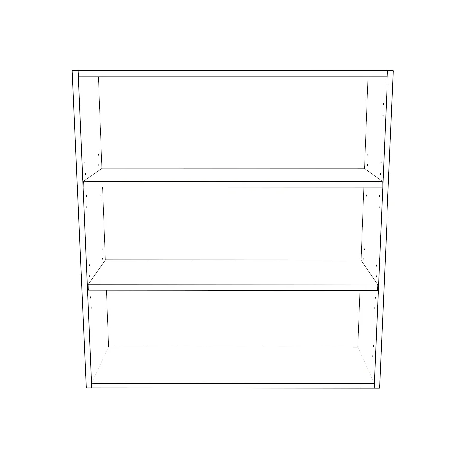 34" Wide x 36" High Wall Cabinet - Thermofoil Doors - Image 2
