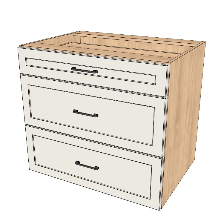 35" Wide Drawer Cabinet - (Ply Wood Boxes - Thermofoil Doors)